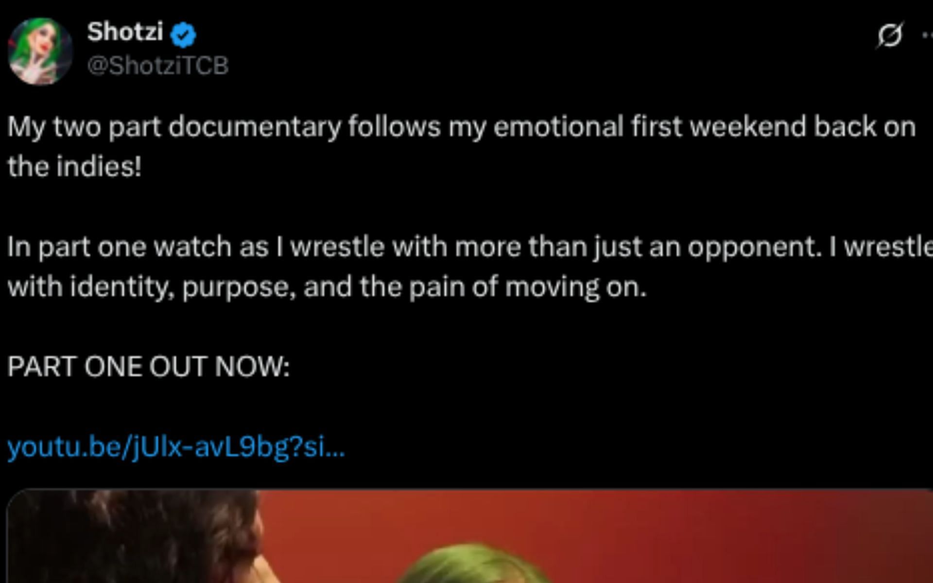 The former WWE star was visibly emotional in the video (Picture Courtesy: ShotziTCB on Twitter/X)